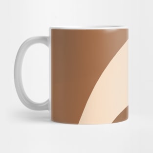 Mid century modern abstract shapes brown Mug